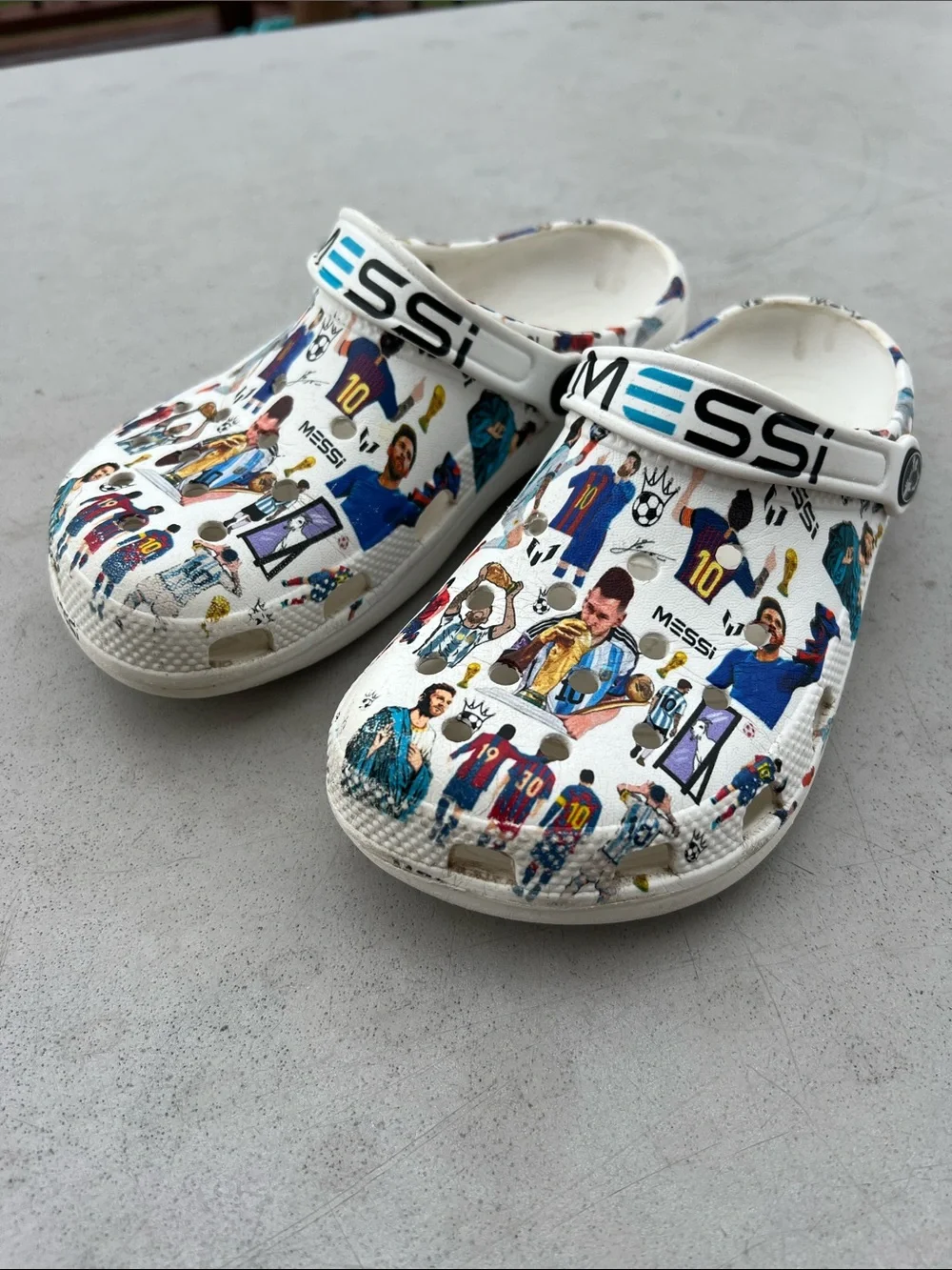 Lionel Messi Football Soccer Sport Clogs Shoes Youth Size 4 5